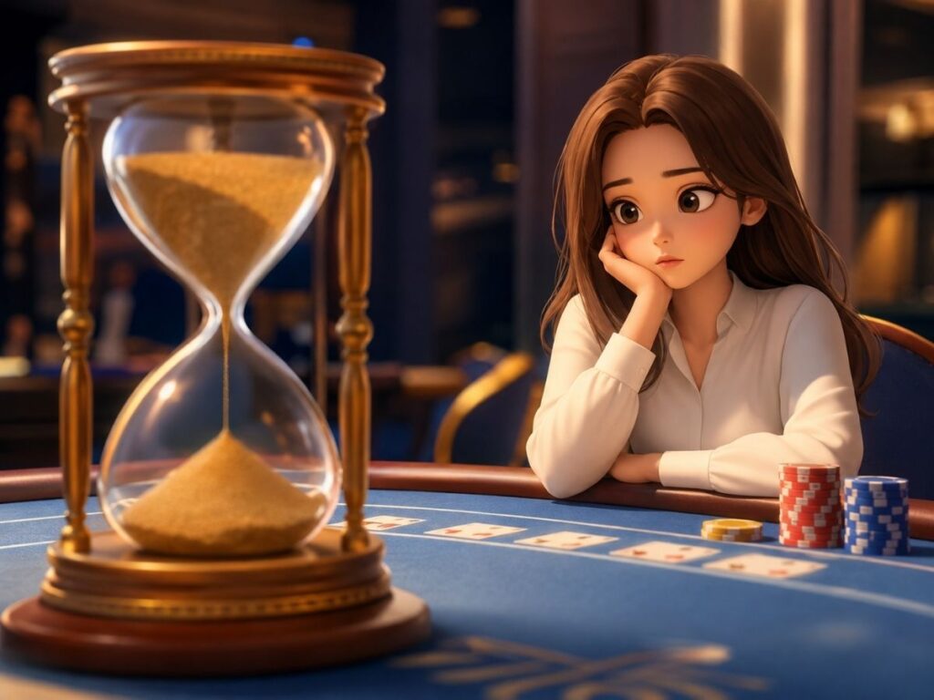 바카라 주의사항으로 플레이 시간을 의식하는 장면